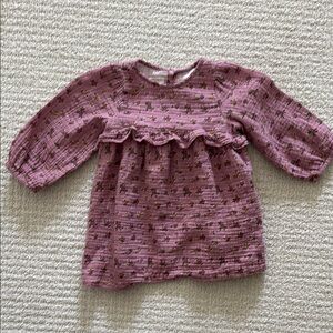 Zara Pink Casual Dress with Smocked Empire Waist